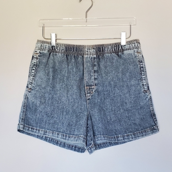 ZARA Elastic Waist Pull-On High Rise Waist Women's Mineral Wash Shorts Size M - Picture 7 of 7